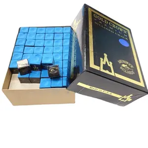 144 pcs/box 블루 분필, 고품질 및 저렴한 당구 수영장 분필
