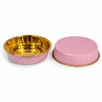 Moule à gâteau jetable en papier coloré avec bordure dorée, résistant au four, disponible en plusieurs couleurs, 50 pièces