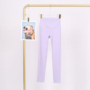 Pantalons de <span class=keywords><strong>yoga</strong></span> personnalisables dans le même style - Pantalons de sport et de fitness respirants à taille haute pour femmes, neuf pouces - Product Image 5