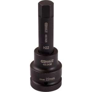 KS TOOLS - 450.0491 1'' <b>impact</b> bit <b>socket</b>, hexagon, long - EAN 4042146333440 <b>IMPACT</b> <b>SOCKETS</b> AND ACCESSORIES - Product Image 1
