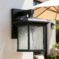 Lampe murale solaire LED étanche pour extérieur, jardin, villa, cour, terrasse, en aluminium