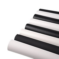 Prix Spécial Tissu en Cuir Artificiel PU Écologique Extensible Imperméable Gaufré Grain de Mouton Nappa Litchi Noir pour Canapé et Mobilier