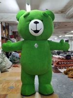 Costume de mascotte d'ours en peluche gonflable personnalisé Funtoys, déguisement d'ourson en peluche d'Halloween, déguisement de personnage de Cosplay pour le spectacle