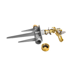 Aspersor de Impacto de Aleación de Aluminio con Trípode, Sistema de Riego Rotatorio de 1 Pulgada para Jardín con Patrón de Rociado Ajustable - Product Image 3