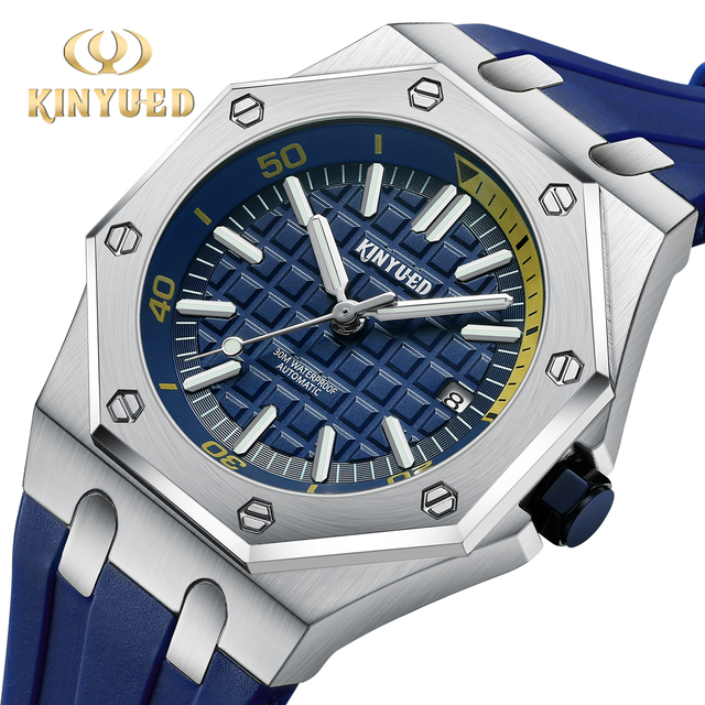 Factory Wholesale J092 High Quality Watches Men Wrist Waterproof Cheap Price Mechanical Watches SHANGHAI Silicone Alloy KINYUED