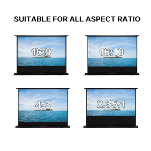 จอโปรเจคเตอร์แบบยกอัตโนมัติสำหรับโฮมซีเนม่า รุ่น Floor up SCREEN PRO 3C สีเทาด้าน ป้องกันรอยขีดข่วน พร้อมรีโมทคอนโทรล ขายตรงจากโรงงาน - Product Image 6