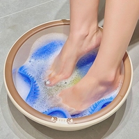 FF5919 Bantalan Penggosok Kaki Berbentuk Bunga dengan Suction Cup, Sikat Pengelupas Kulit Tubuh, Sikat Punggung Silikon untuk Mandi dan Shower