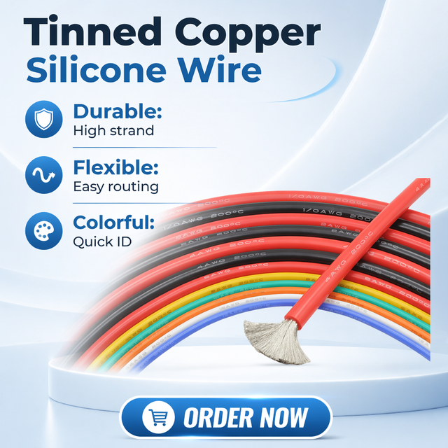 Factory Wholesale Flexible Silicone Insulated Stranded Tinned Copper Electrical Wire  600V 100m High Temperature 200