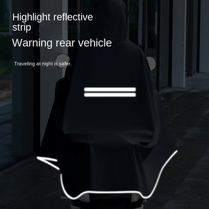 Imperméable de moto à batterie épaissie extra large simple double long protection contre les tempêtes de pluie spécial poncho imperméable pour hommes - Product Image 5