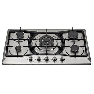 Cuisinière industrielle à gaz en acier inoxydable à 5 brûleurs, la plus vendue, avec dispositif de sécurité pour usage domestique - Product Image 1