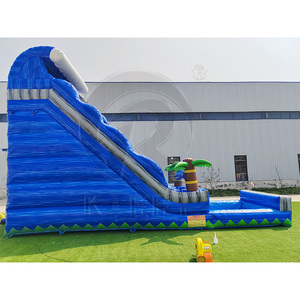 Toboggan aquatique gonflable en PVC coloré en forme de palmier avec piscine pour enfants, toboggan aquatique gonflable pour aire de jeux - Product Image 2