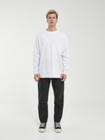 Camiseta de Manga Larga con Cuello Redondo y Bolsillo Frontal para Hombre, Estilo Vintage, Diseño Estampado, 100% Algodón, 320g, Transpirable, Marca Imperio