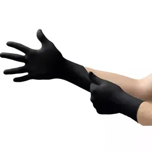 Black Powder Free hand guantes nitrilo Gloves with diamond grains With High Quality household Nitrile Gloves