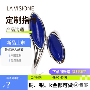 Bijoux d'anniversaire pour femme en argent 925 personnalisé, sertis de pierres précieuses, style artisanal italien vintage, avec cristaux et strass, tendance et simple - Product Image 2