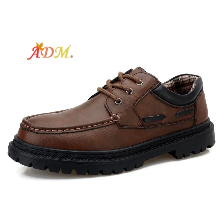 Vstard-m — chaussures en cuir de vache plates pour hommes, souliers d'affaires décontractés, bottes de réunion formelle, tenue de marche