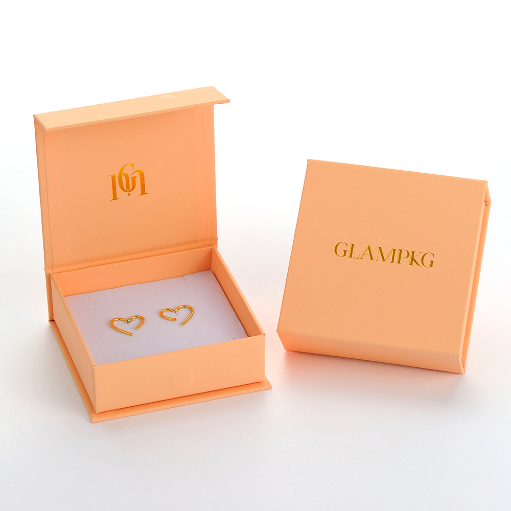 light orange 9*9*3.2cm magnetic box
