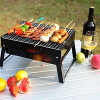 Barbecue Portable Barbecue À Charbon De Bois Pliant Table Barbecue Grill Avec Grillages Pour Camping En Plein Air Famille Fête Jardin Pique-Nique
