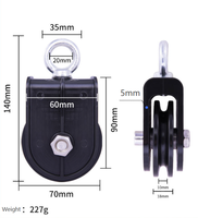 Set Lengkap Katrol Plastik PA Senyap dengan Diameter 70mm untuk Peralatan Kebugaran Rumah/Gym