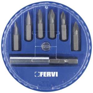 FERVI-Jeu d'embouts 0089 (7 pièces) -EAN 8012667001865 INSERTS POUR VISSER LES EMBOUTS DE VISSAGE - Product Image 1