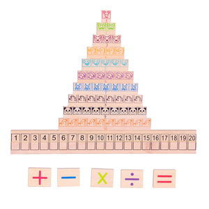 Montessori math toys wooden box kindergarten learning mathematics calculation memory board - Product Image 3