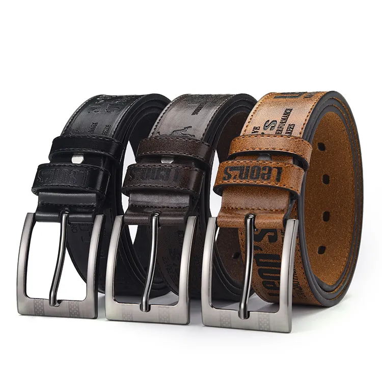Brand custom designer men leather designer leather belt men genuine belt for men