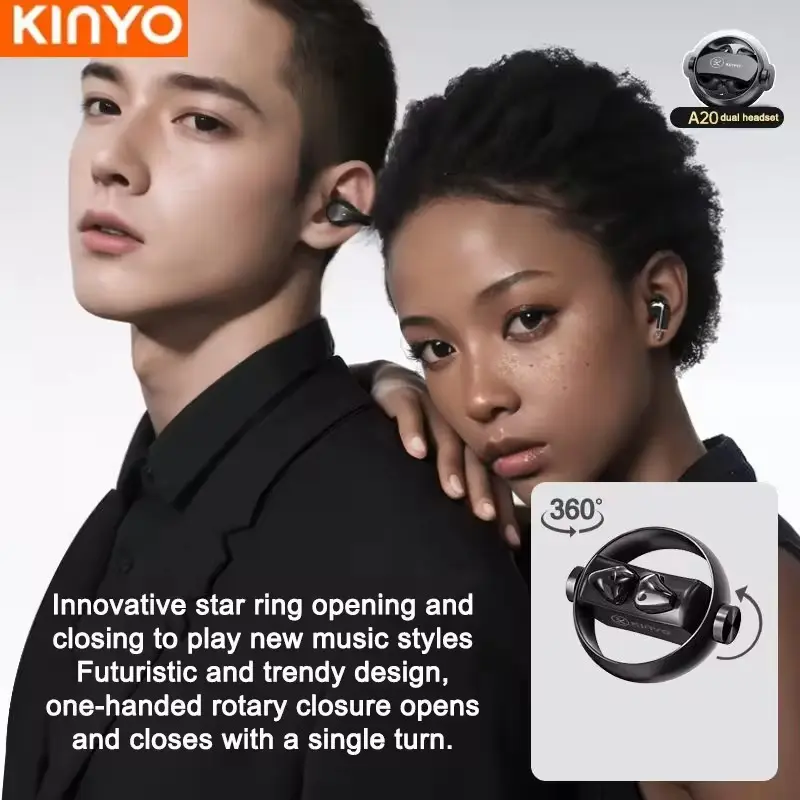 A20 2024 NEW Wireless Earbuds with mic Tws headphone Cute and compact rotatable mini music open ear headphones