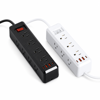 US-Standard Messing-Kupfer-Tischsteckdose mit 2 USB-A- und 2 USB-C-Anschlüssen, verdeckte Schranksteckdose für Bar und Möbel