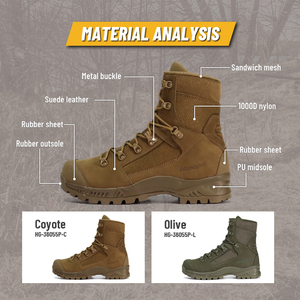 Bottes de combat tactiques <span class=keywords><strong>en</strong></span> cuir <span class=keywords><strong>marron</strong></span> robustes pour femmes et hommes, style désert, vente <span class=keywords><strong>en</strong></span> gros OEM/OBM, mode féminine - Product Image 3