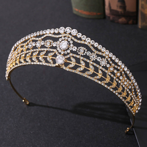 Luxury Accessoires De <strong>Beaute</strong> Pour Femmes 15.5cm Rhinestones Retro Tiaras Necklace Jewelry Delicate Bridal Crystal Headpiece - Product Image 3