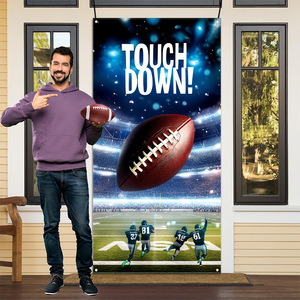 NFL Game Couverture de porte décorative Football américain Football Toile de fond suspendue Bannière - Product Image 4