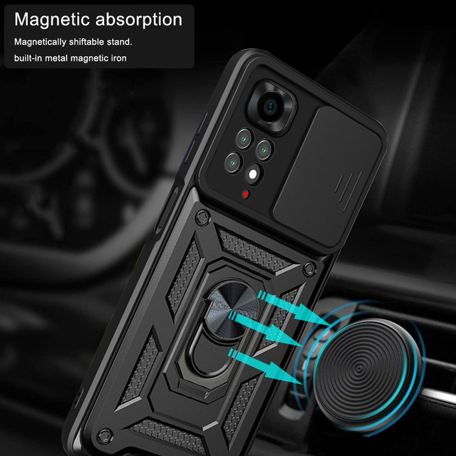 Kickstand Phone Case for Xiaomi Redmi Note 12 Hard Rugged Hybrid Protective Cell Accessory with Stand