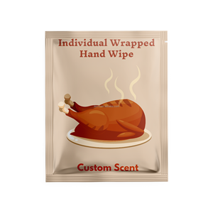 Logo personnalisé de la compagnie aérienne KFC, emballage individuel de tissu humide, paquet unique de parfum de Restaurant, <span class=keywords><strong>lingette</strong></span> humide pour la <span class=keywords><strong>main</strong></span> - Product Image 1