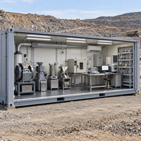 Laboratoire conteneurisé pour l'exploration minière, la préparation mobile d'échantillons et les tests minéraux