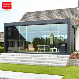 أربعة مواسم الفناء غرفة شمس حديقة الفناء الخلفي اكتشاف العريشة Terrasse الخارجية مع جدار زجاجي - Product Image 1