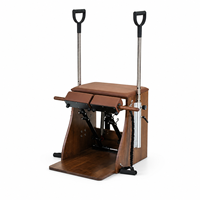 Chaise de Pilates en bois de noyer massif, chaise Wunda, équipement commercial et domestique, couleur de cuir personnalisée, logo, chaise Wunda de fitness