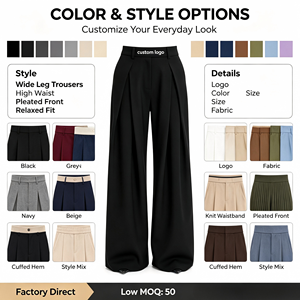 <span class=keywords><strong>Pantaloni</strong></span> a Gamba Larga su Misura per Donne Alte, Vita Alta, Plissettati, Lunghezza Interna <span class=keywords><strong>34</strong></span>-40 Pollici, per Signore Alte, <span class=keywords><strong>Pantaloni</strong></span> Formali da Ufficio e Business - Product Image 5
