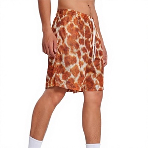 Shorts de Baño para Hombre con Estampado de Jirafa, Secado Rápido, Cintura con Cordón Ajustable, Estilo Casual - Product Image 2