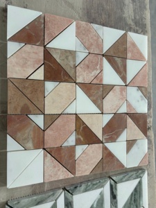 Sevilla Carrara blanco Waterjet mármol mosaico agua chorro corte mármol mosaico dolomita nácar Waterjet mármol mosaico - Product Image 2