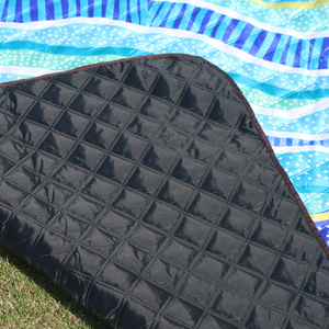 Tapis de pique-nique réutilisable et lavable en machine, épaissi, avec imprimé vagues colorées, fond antidérapant en tissu Oxford, résistant à l'eau, pour l'extérieur - Product Image 2
