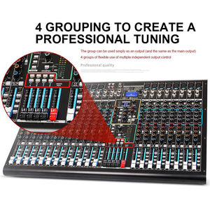 มิกเซอร์เสียงระดับมืออาชีพ OEM DX24C มิกเซอร์เสียง 24 ช่องสำหรับเวที มิกเซอร์เสียงแบบ USB - Product Image 2