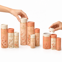 Tube en carton rond vide en gros, personnalisé avec logo, écologique et biodégradable, pour emballage de baume à lèvres et produits de soin