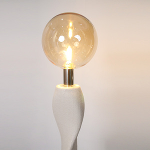 Twisted Sculpture Floor Lamp, Minimalist Resin Standing Lamp, Naked <b>Globe</b> Bulb Decor Floor <b>Light</b> for Living Room Villa - Product Image 4