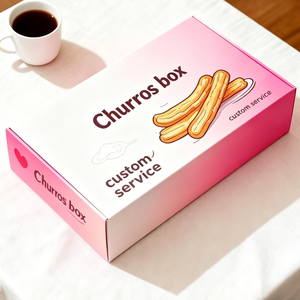 Boîte à pâtisserie en papier kraft biodégradable et recyclable de qualité alimentaire pour gâteaux, beignets, biscuits, desserts, emballages à emporter, churros - Product Image 6