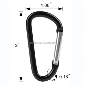 2 "alüminyum D halka Carabiners klip D şekli yaylı kapısı küçük anahtarlık karabina klip açık kamp Mini kilit yaylı kancalar - Product Image 3