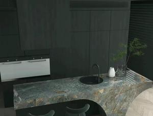 Marbre bleu pierre de luxe, grande dalle, design moderne pour les comptoirs de salle de bain d'hôtel, les murs, les sols - Product Image 3