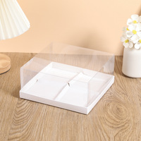 Boîtes à cupcakes en plastique transparent avec 4 à 6 compartiments, boîtes à gâteaux, boîtes à pâtisserie, boîtes à donuts, boîtes à biscuits, boîtes cadeaux en PET avec couvercle transparent pour les faveurs de fête
