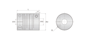 Accouplement à disque flexible en acier inoxydable Spider D20-L25, connecteur de vis à billes, arbre 2000 tr/min pour transmission de puissance, ateliers d'impression
