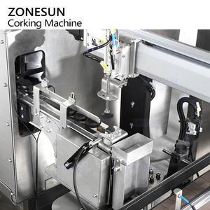 ZONESUN ZS-XG21U Automatic Wine <b>Bottles</b> T Cork Cap Lid Pressing T-shape <b>Stopper</b> Corking Capping Machine With T-bar Feeder - Product Image 3
