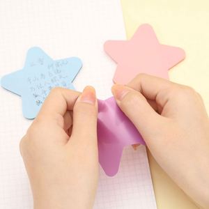 50sheets PET Star-Shaped Sticky Notes <b>Memo</b> <b>Pads</b> Assorted Colors Removable Adhesive Page Markers Office School Notebook - Product Image 3