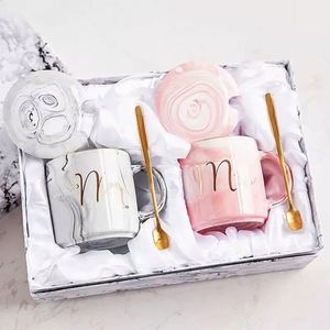Eco-Friendly Personalized Wedding Gift Set Spoon Ceramic Coffee <b>Mugs</b> for Father's Day Graduation Any Occasion-Classic Handgrip - Product Image 4